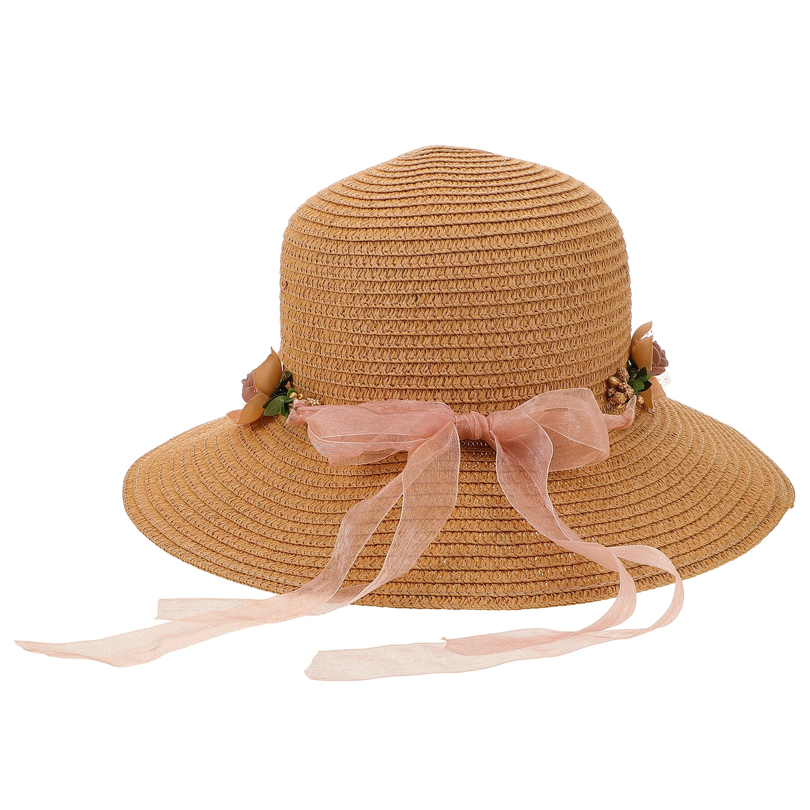 

Sun Hat Women Straw Summer Hats Wide Brim Floppy Beach UV Protection Lightweight Comfortable Portable Fashion Design Bright