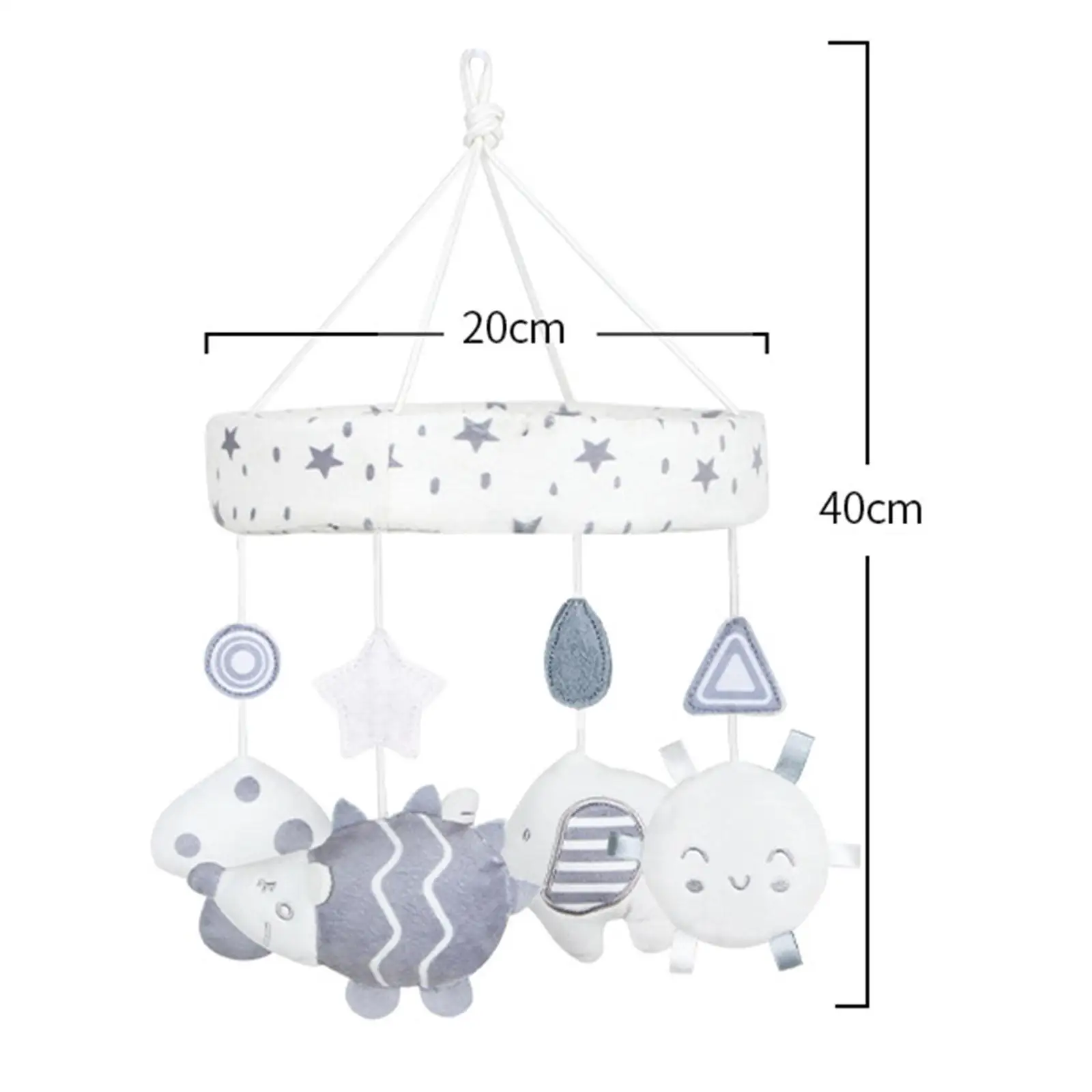 Brinquedo Sensorial móvel para o berço do bebê recém-nascido, Stroller Hanging Toy, Bed Bell