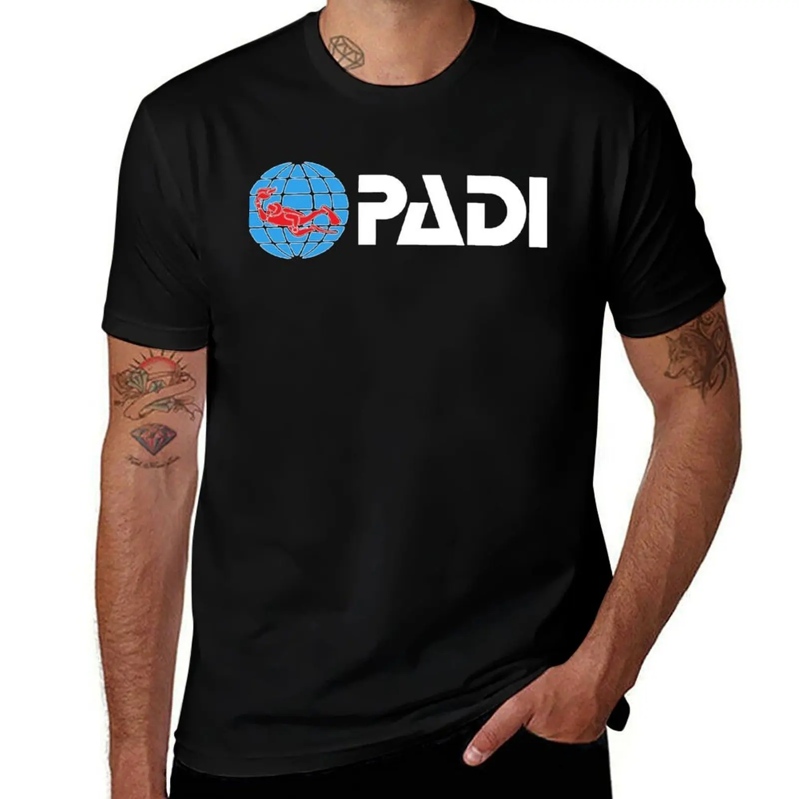 

PADI T-Shirt Art Pattern Printed Casual Top
