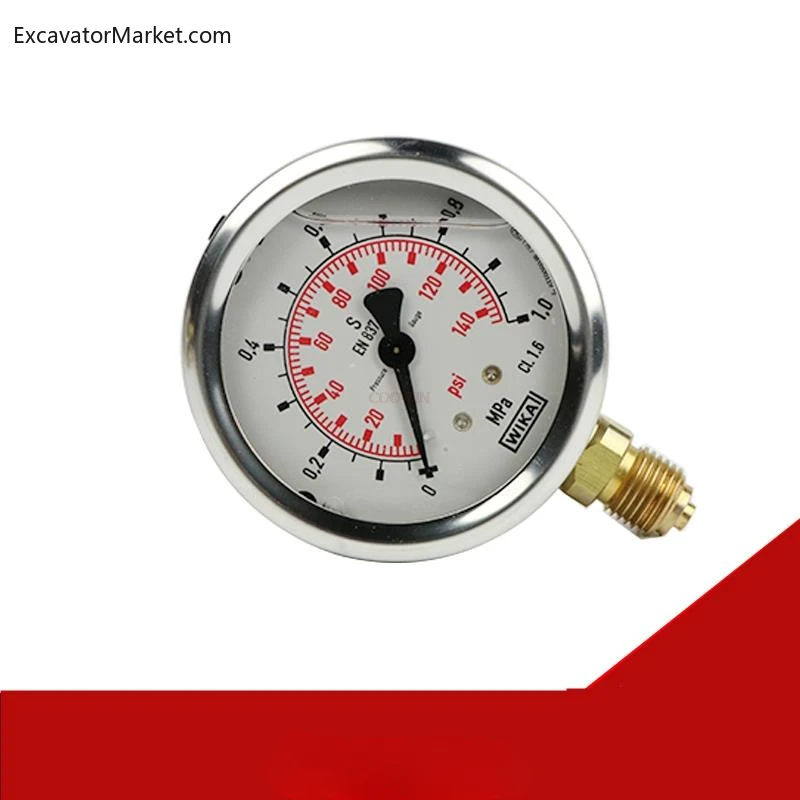 Pressure gauge shock-resistant stainless steel pressure gauge negative pressure vacuum gauge MPa For WIKA EN837-1