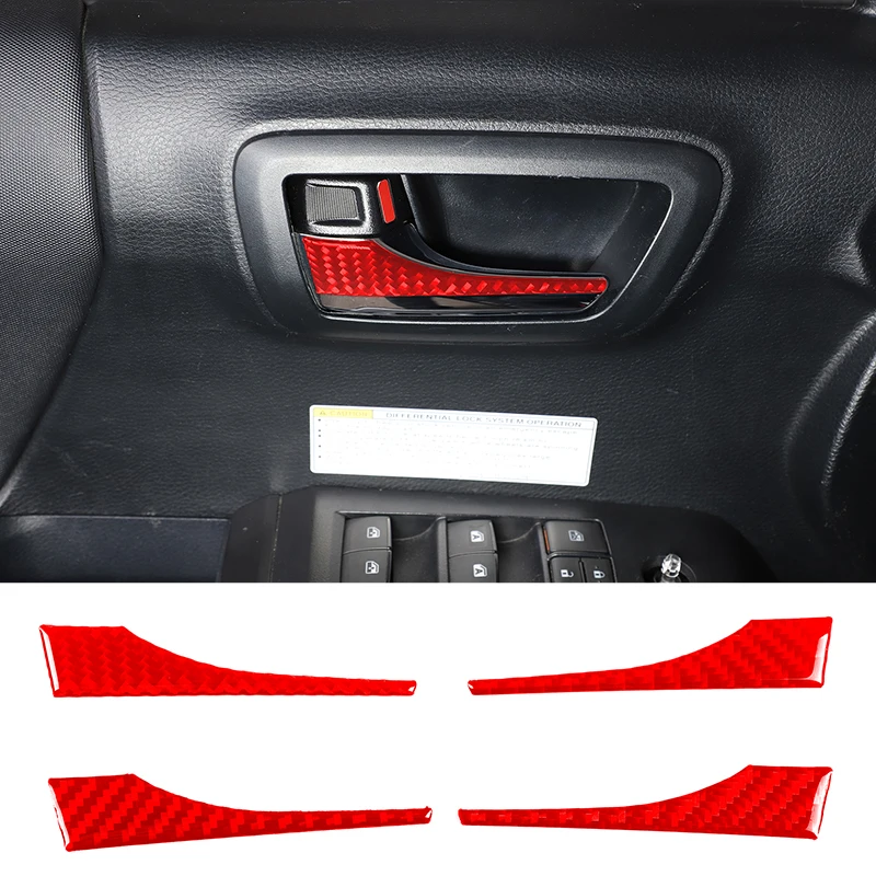 

For Toyota Tacoma 15-22 Soft Carbon Fiber Car Doors Handle Panel Decoration Soft Carbon Fiber Cover Trim Sticker Car Accessories