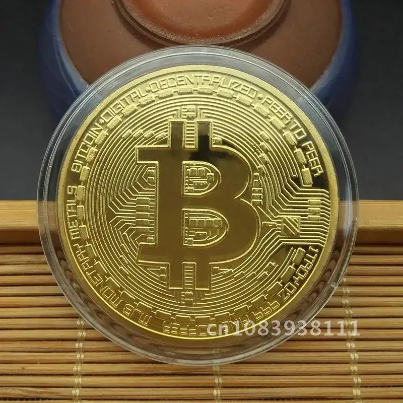 

Artistic Gold Plated Bitcoin Coin Collectible Great Gift Bit Coin Collection Creative Souvenir Gold Commemorative Coin