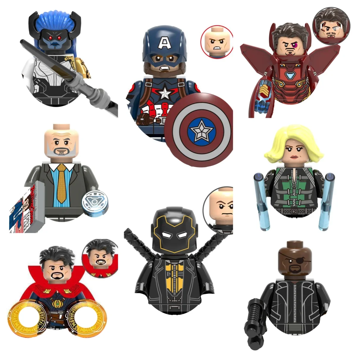 Hot toys New Bricks Toys Marvel Avengers Superheroes Mini action figures Children's building blocks Toy party gifts