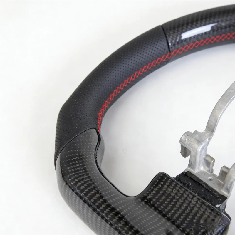 Carbon Fiber Sports Steering Wheel Perforated Leather