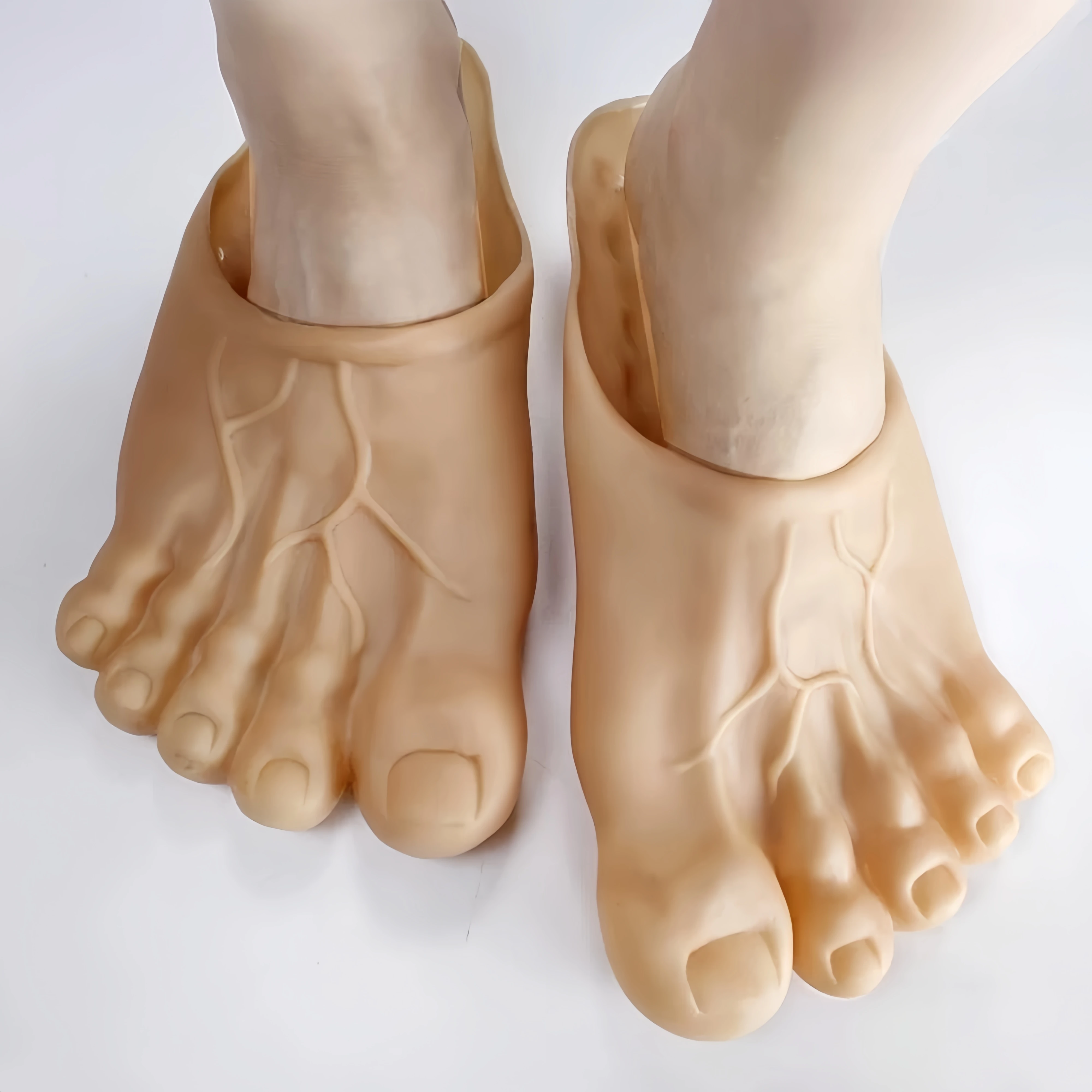 Big Foot Slippers Realistic Giant Barefoot Slippers Practical Joke Toe Separators Women's Winter Foot Shoes Convenient Design
