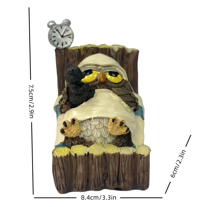 1pcBedtime Owl Resin Statue view 6