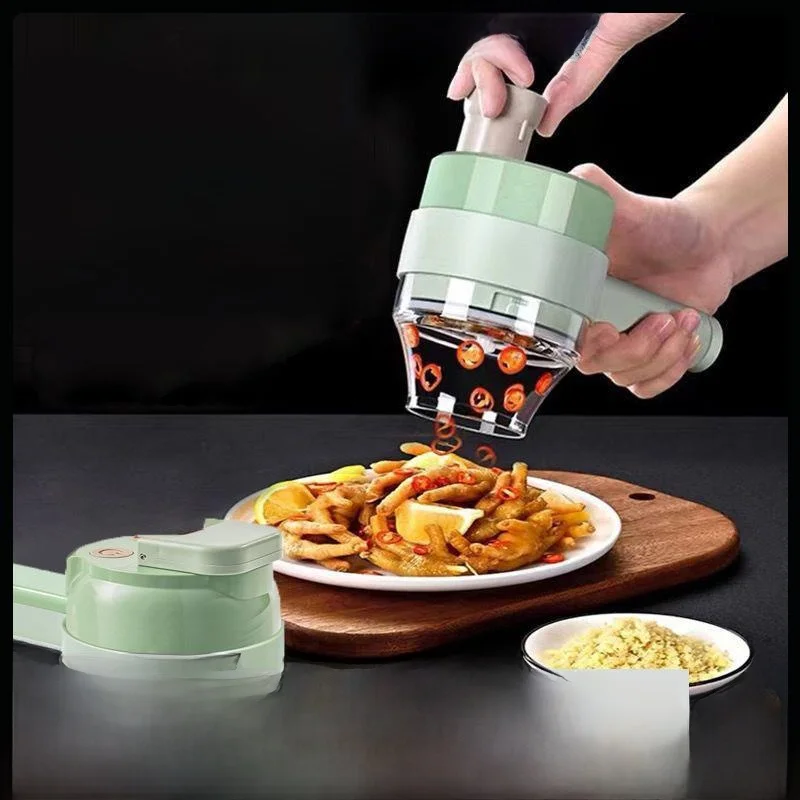

Wirel Handheld Multi-Function Kitchen Tool Garli Chop Slicer Four-In-One Device Xuan Zhuo Jing Brand JY6 Model