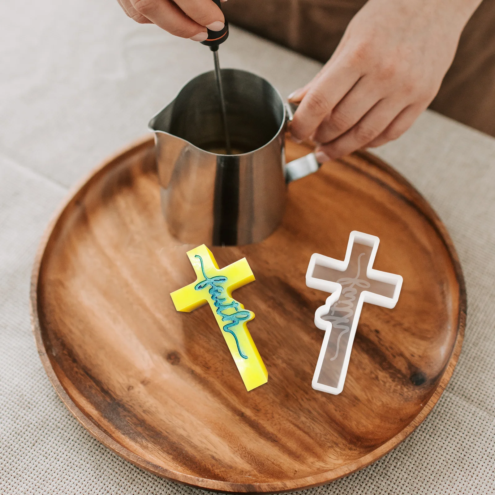 

Cross Mold for Crafts Decor Heart Shaped Cookie Cutter White Reusable DIY Molds Jewellery Diy Crafts Mold Parts