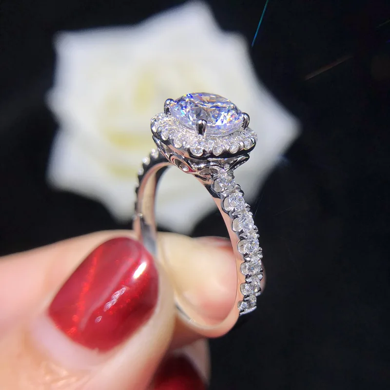 

Women's 1ct Moissanite Vintage Hollow Ring - PT950 Platinum, Intricate Cutouts, Brilliant Stone, Classic & Luxury