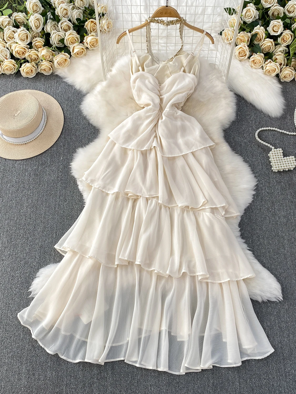 Ele v-ne tissage Dr femmes été gâteau-sle longue robe ter Ne robe taille haute a-ligne jupe formelle soirée Dr