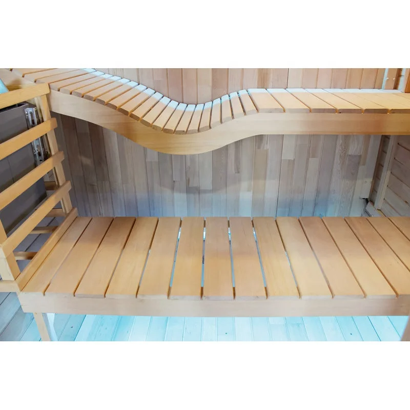 Outdoor SaunaModern Design Cabin Outdoor Barrel Sauna 4 Person Infrared Wood Outdoor Sauna view 4