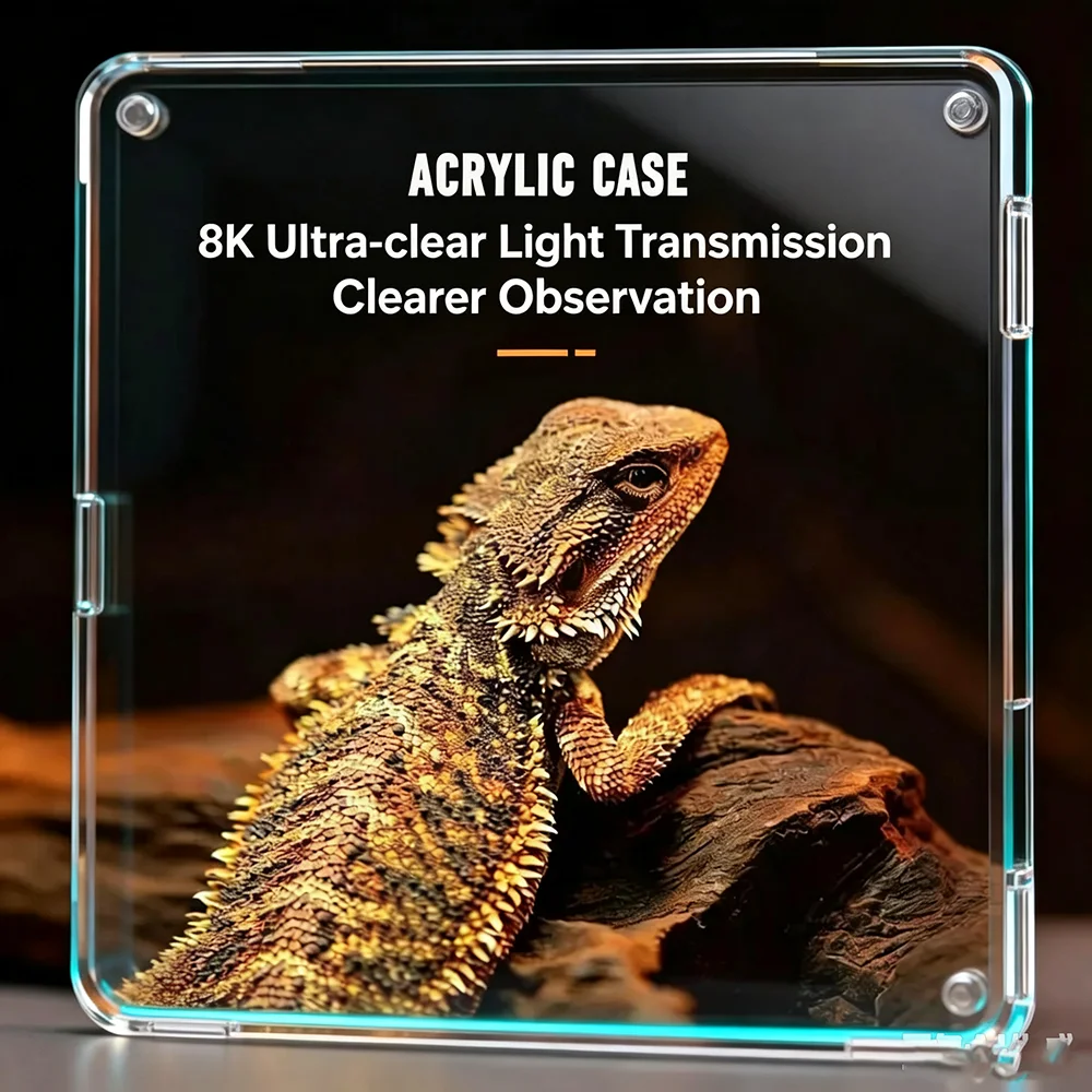 1PCS  Acrylic Reptile Feeding Box Insect Box Praying Mantis Reptile Home Insect Cage Reptile Terrariums