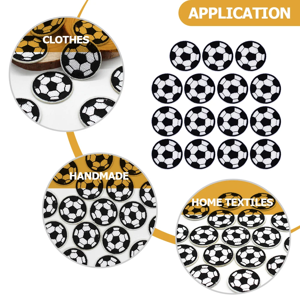 15 Pcs Football Stickers Iron Patches for Clothing Embroidery Shirt Clothes Garment Soccer Fabric Man