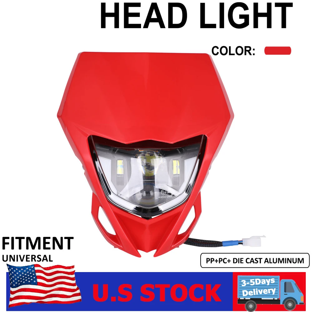 

Универсальная фара для мотоцикла, пластиковая фара для KTM HONDA YAMAHA SUZUKI Dirt Pit Bike, аксессуары для мотоциклов