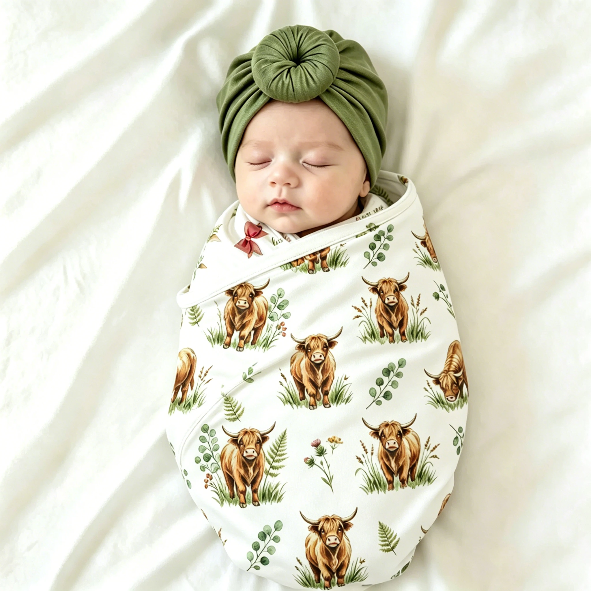 Baby Swaddle Blanket - Ylsteed Conjunto de Manta Macia e