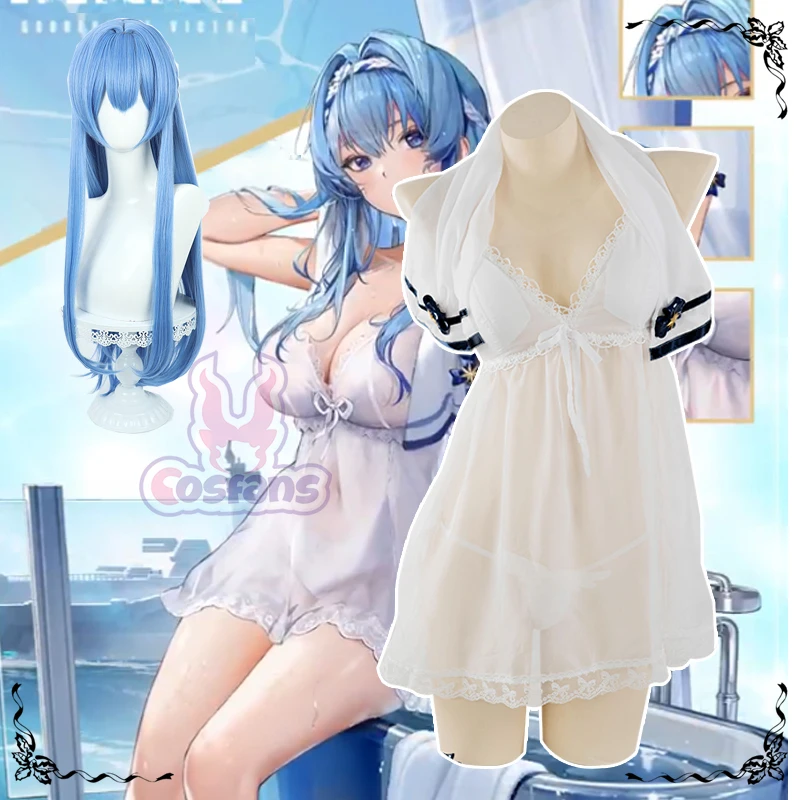 

Игра NIKKE The Goddess Of Victory, костюм Хелен для косплея, парик, домашняя сексуальная белая марля, удобные пижамы, костюмы для девочек