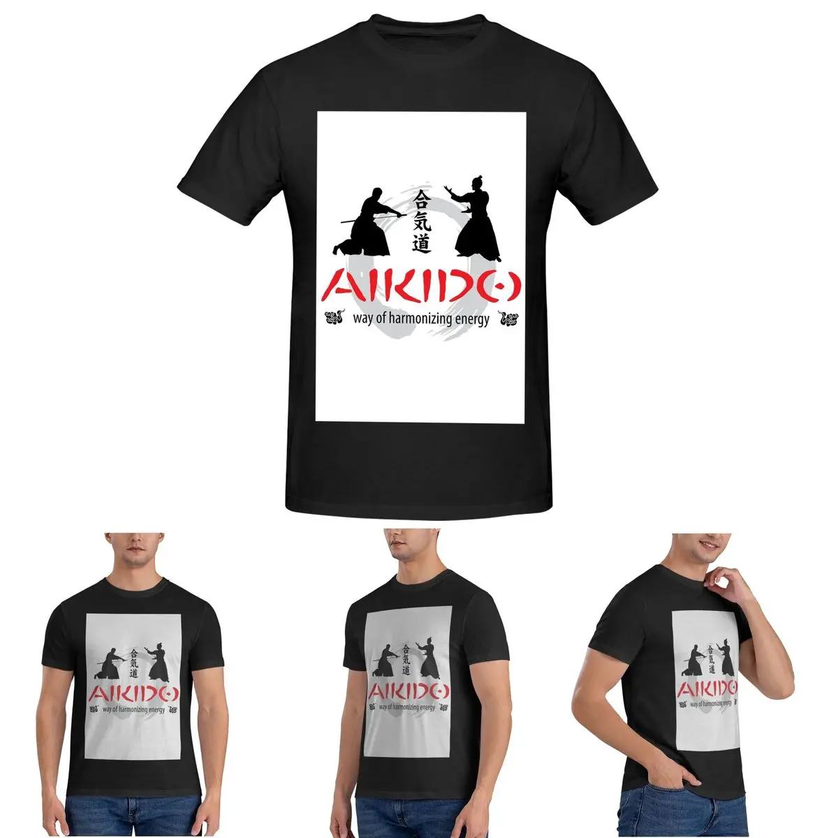 

Aikido Practitioner T-Shirt for Men Cotton Oversized T Shirts Men's Tees Short Round Neck Summer Clothes Tops S-6XL