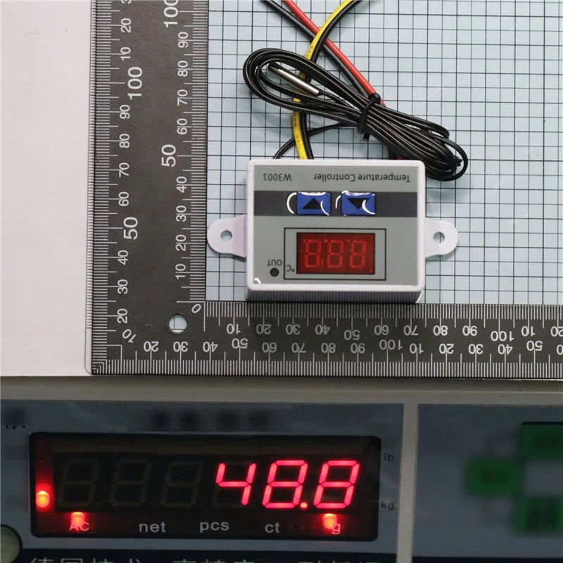 A19F-2X Digital Temperature Controller Display Thermostat Control Switch And Thermistor Sensors Temperature Probe(12V 120W)