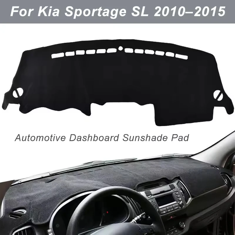 Dashboard Cover Dash Mat For Kia Sportage SL 2010-2015 Anti-Glare Non-Slip Sun Shade Interior Protector