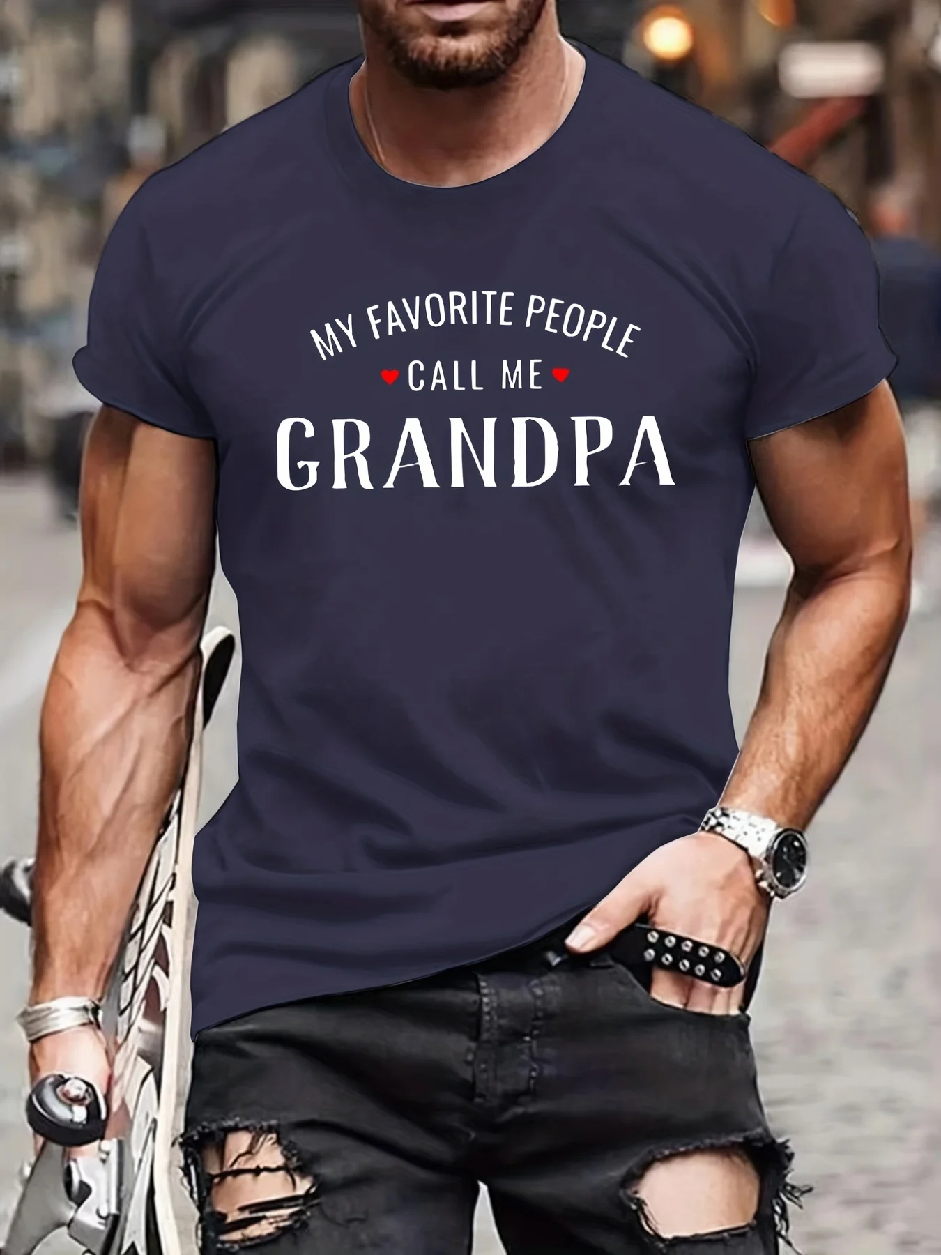 Grandpa Slogan Pattern Print Men\'s T-shirt 100% Cotton Graphic Tee Men\'s Summer Clothes Oversized T-Shirt Men\'s Outfits Trend