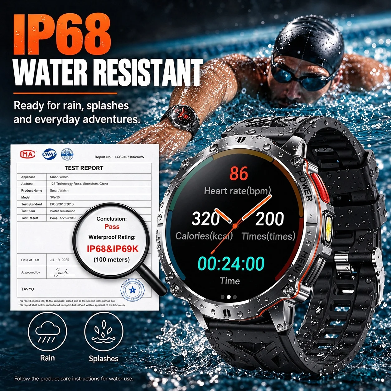 Jam Tangan Pintar Militer T-RX - Health Wellness Bracelet ulasan dan harga