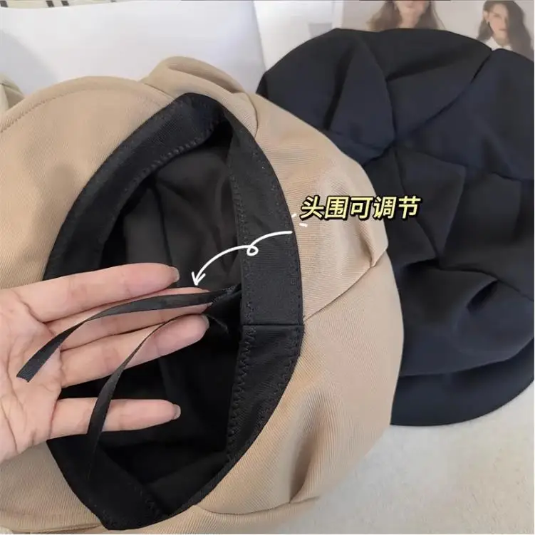 Women Octagonal Hat Beret Solid Color Retro Simple Korean Style Daily Leisure Newsboy Cap Female New