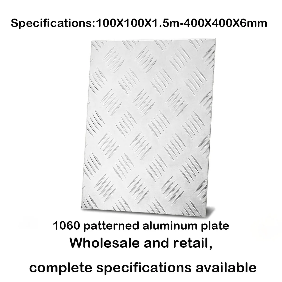 Aluminum Five Bar Tread Plate, Anti-Slip Embossed Checkered Aluminum Sheet, Thickness 1.5/2/2.5/3/4/5/6mm Custom Cut To Size