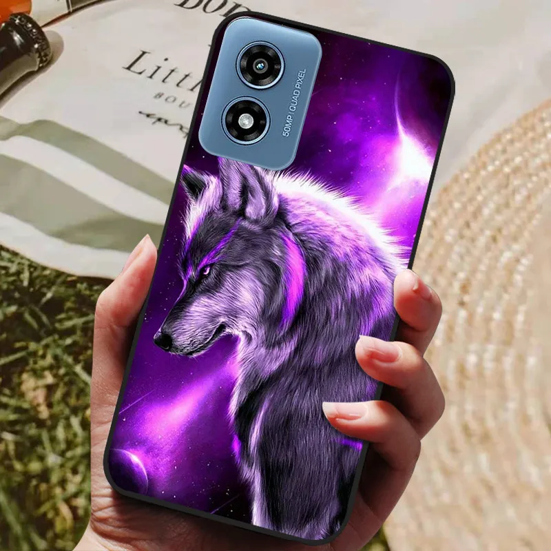 For Motorola Moto G Play 2024 Case Soft TPU Silicone Back Cover for Moto G Play Gen 3 Phone Cases Protective Fashion Coque Black