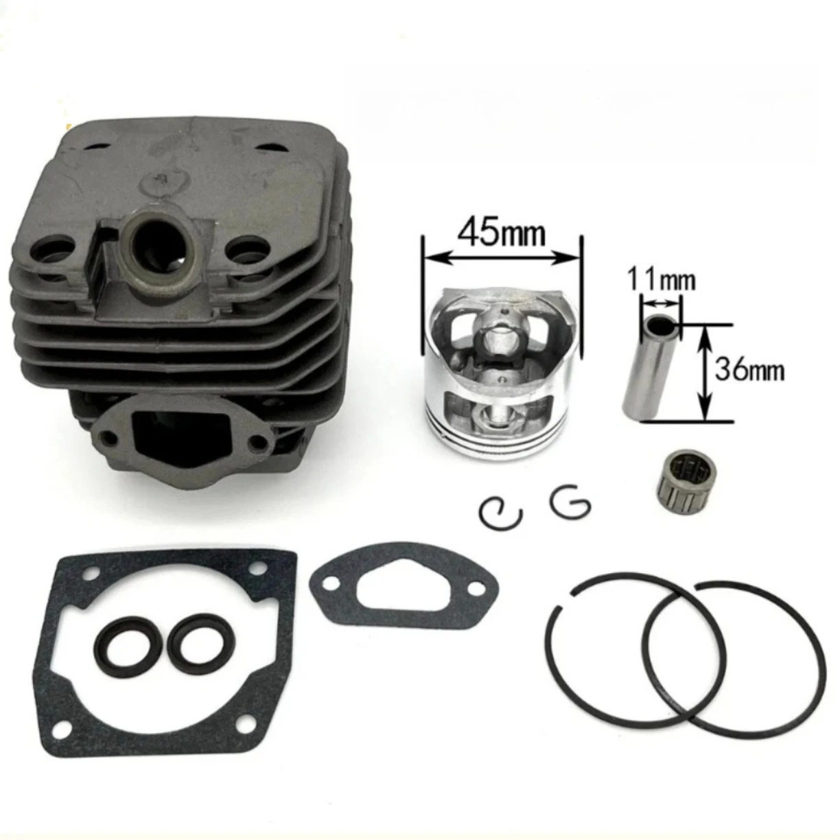 Used for parts accessories, oil chain saw accessories, cylinder piston kit, 58cc 52cc 45cc garden power tool