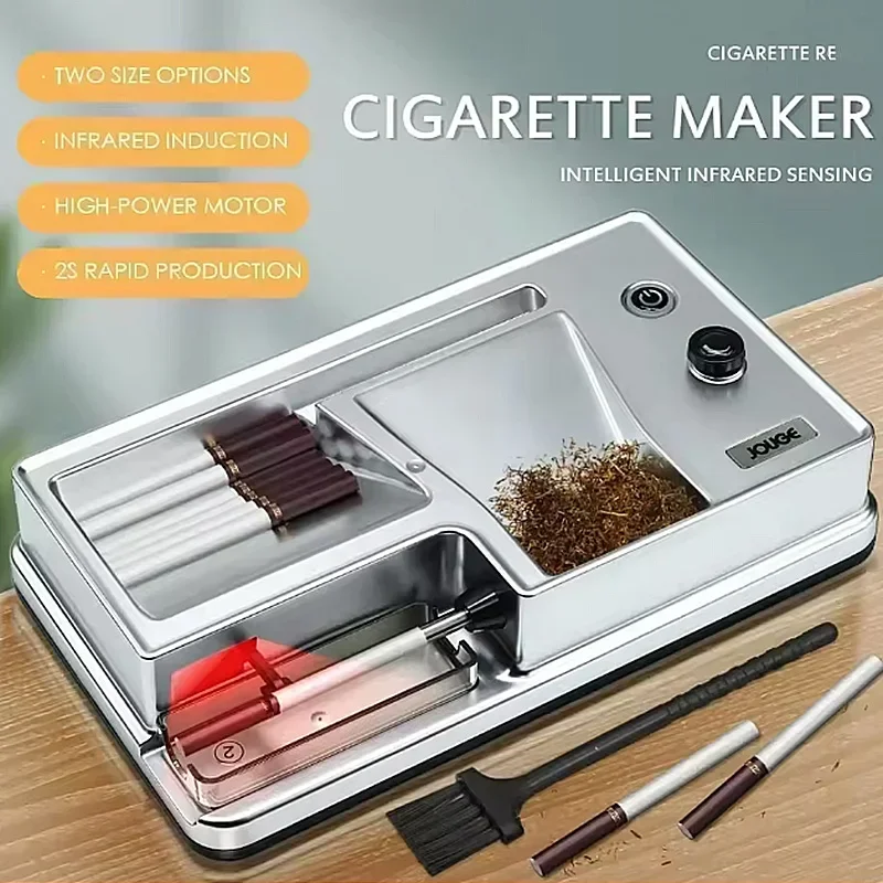 6.5/8 مللي متر أنبوب آلة لف السجائر الكهربائية الأشعة تحت الحمراء الاستشعار حاقن التبغ ملء السيارات صانع السجائر ملحقات التدخين