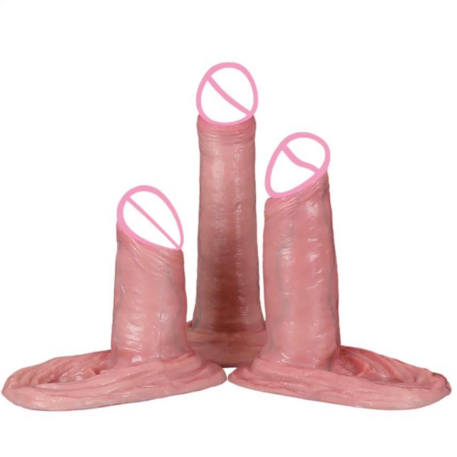 Realistic Penis Sleeve Sex Toy for Men Dick Silicone Condom Reusable Cock Sleeve Penis Extender Male Couples Cock Ring Adult Toy view 2