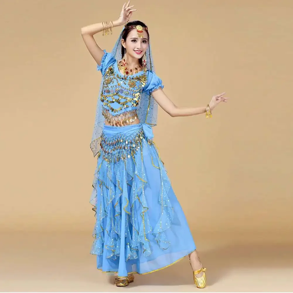 Indian Dance Performance Costume New Ethnic Style Women's Belly Dance Set Tianzhu Girl High-end Performance Outfit