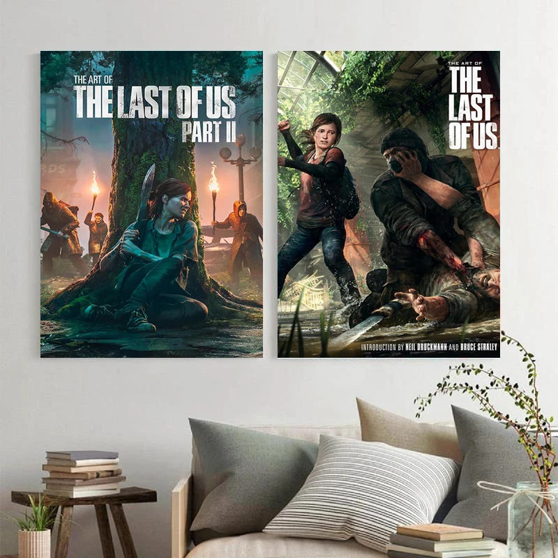 The Last of Us Part II -Game Poster Joel - Ellie HD Print Canvas Painting Wall Art Picture for Club Living Gamer Room Home Decor