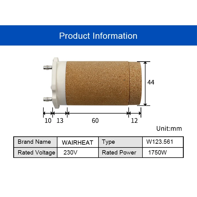 123.561 230V 1750W Fusion 3C Ceramic Heating element for Fusion 3C Welding Machine Heating Equipment