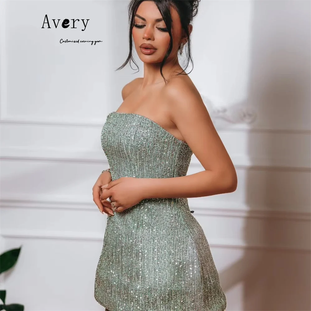 Avery Maßgeschneiderte, schulterfreie, ärmellose, perlenbesetzte Abendkleider mit Fischschwanz für Damen, Hochzeitsgastkleider, Luxus 2025, für Party