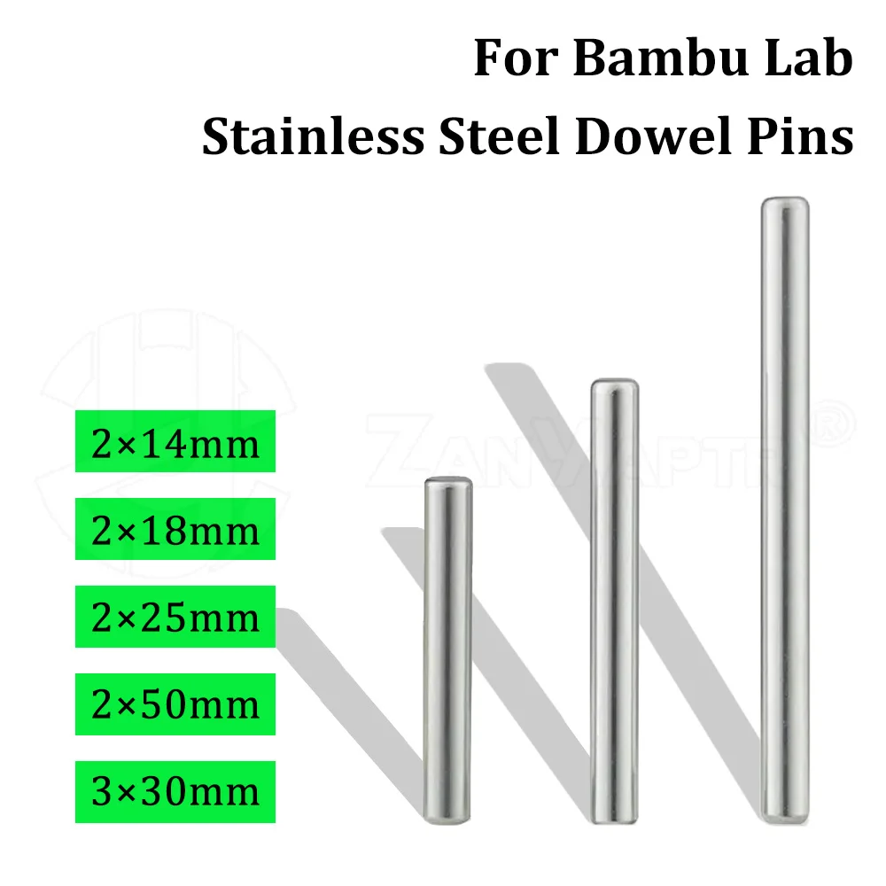 

For Bambu Lab Stainless Steel Dowel Pins 3D Printing Model Special Standard Parts 2x25mm 2x14mm 2x18mm 2x50mm 3x30mm