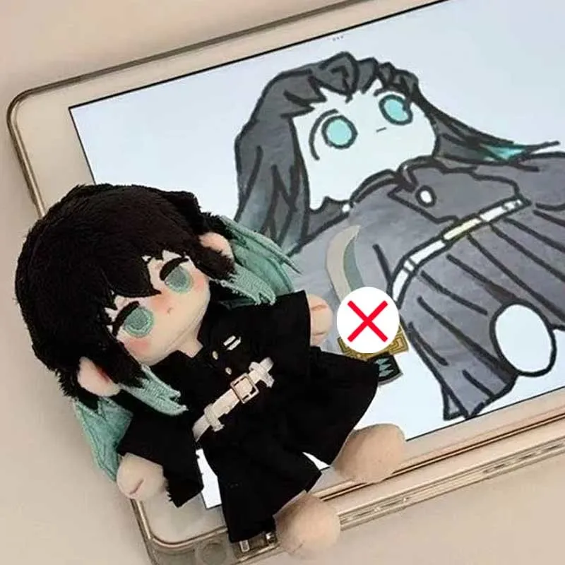 New 14cm Tokitou Muichiro Plush Demon Slayer Anime Peripherals Soft Doll Cute Stuffed Kanroji Mitsuri Plushie Keychain Toy