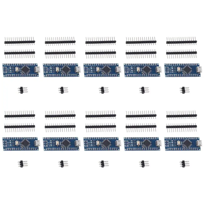 Y23A-10Pcs Nano 3.0 With The Bootloader Compatible Nano Controller For Arduino CH340 Driver 16Mhz ATMEGA328P