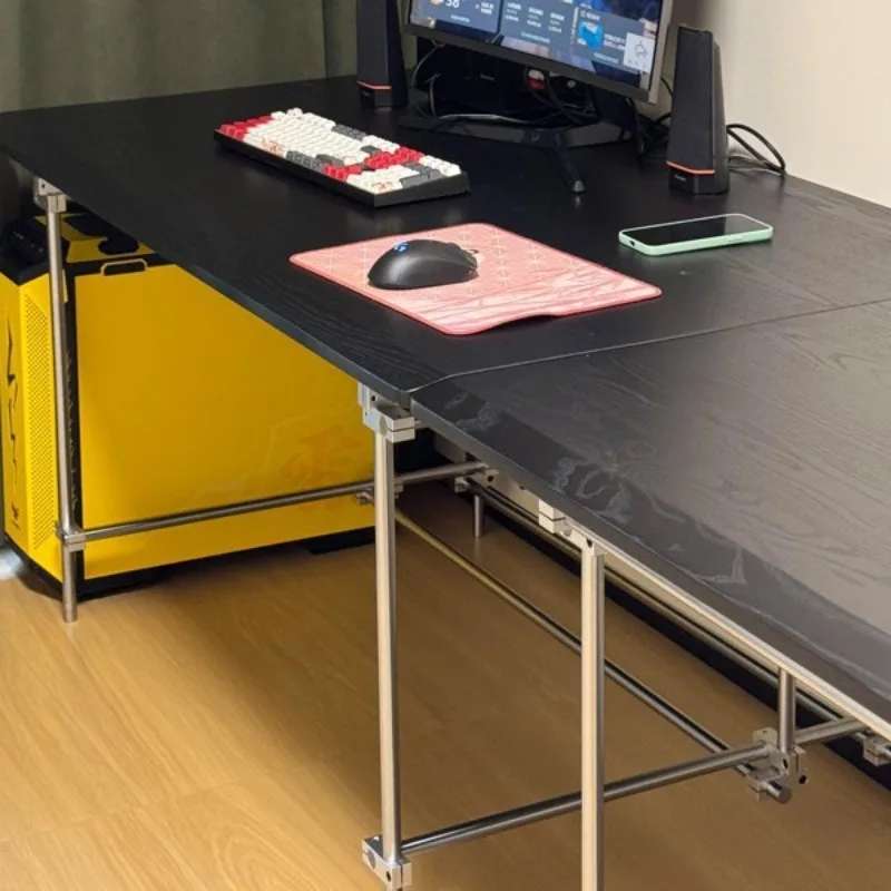 Bauhaus optical axis solid wood desk, creative industrial style desk