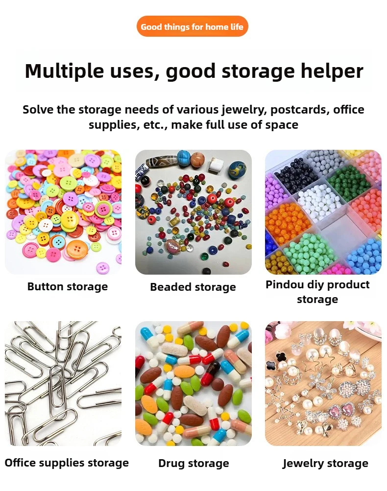 Transparent Storage Container Jewelry Box Clear Plastic Organizer Box Empty Earring Storage Organizer Display Case for Beads