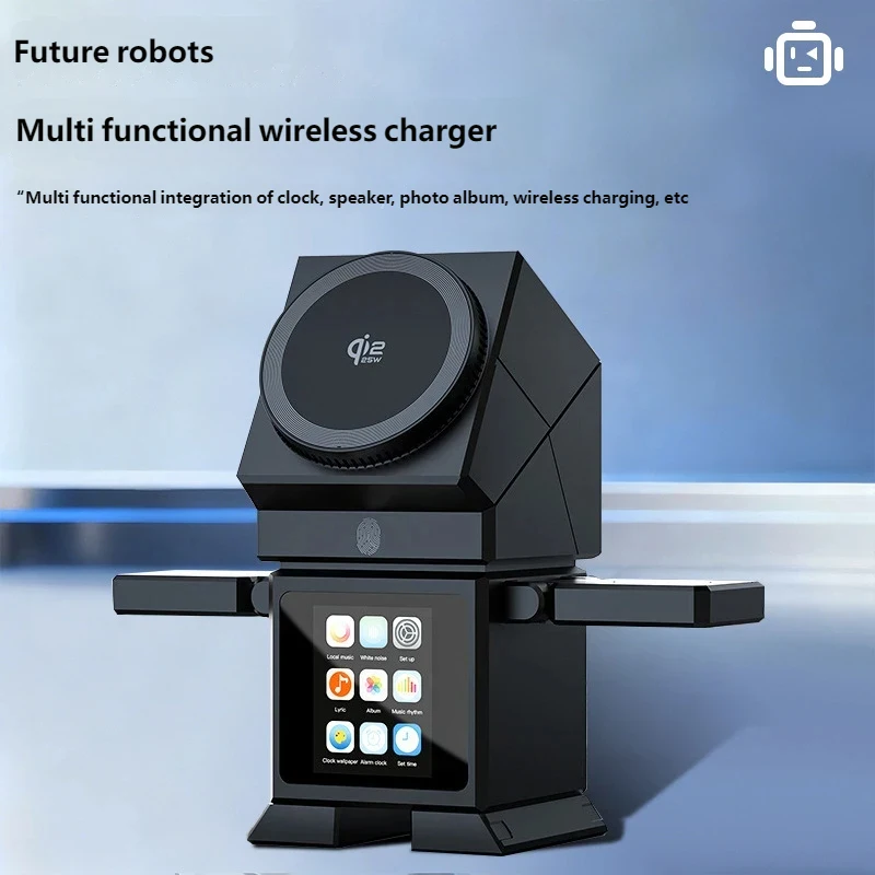 stazione-di-ricarica-wireless-qi22-25w-con-supporto-magnetico-rotante-automatico-altoparlante-bluetooth-e-schermo-touch