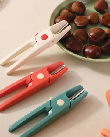 크로스 밤나무 가위, 밤나무 필러 기계, 밤나무 칼집 기계, 가정용 주방 도구, 너트 클램프, 1pc