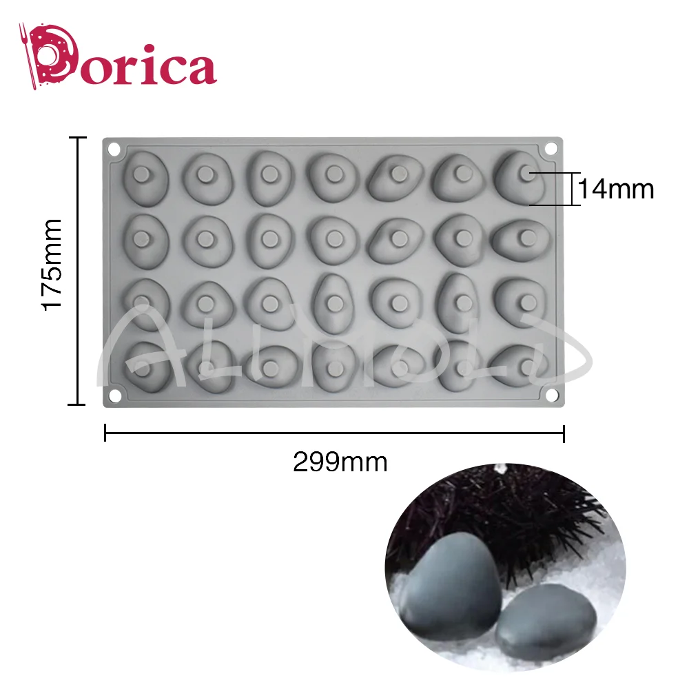 Dorica 28 kostka brukowa silikonowa forma kamyk czekoladowy foremka do musu DIY ciasto Model gipsowy narzędzie dekoracyjne naczynia kuchenne do