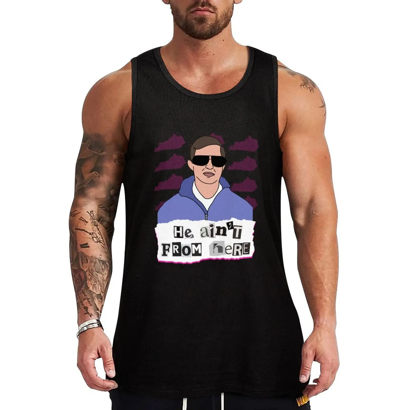 He Ain't From Here pt 2 Tank Top Summer Casual Tank Top Loose Fit Breathable Shirt