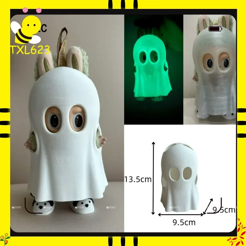

17cm Labubu Halloween Ghost Doll Clothing Luminous Cute Gift Funny Outfit Change Doll Accessories Suitable for Halloween