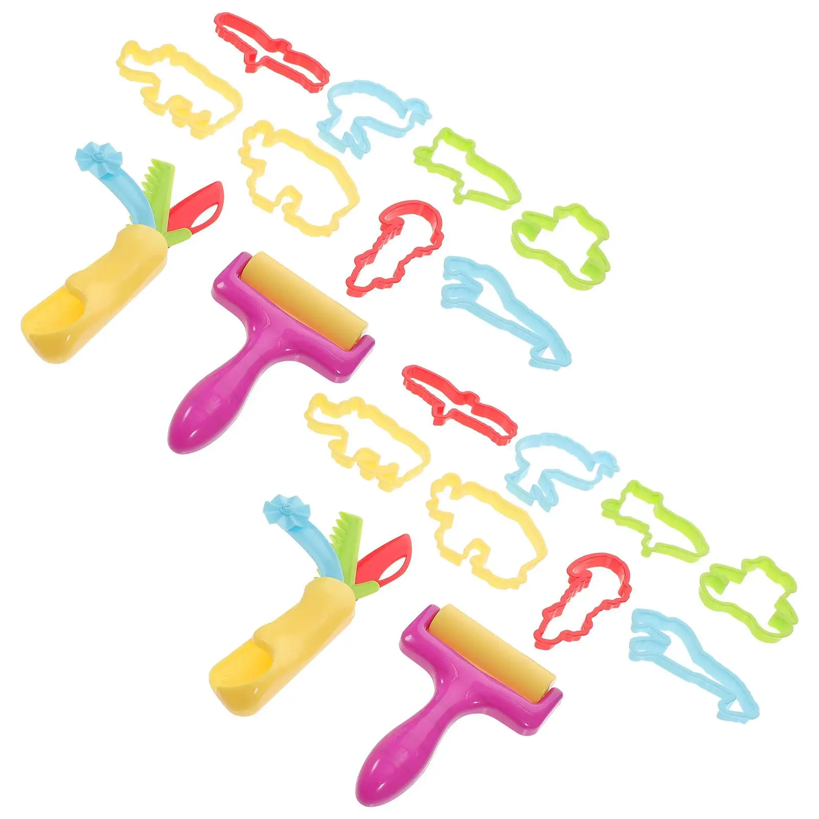 

20 Pcs Kids DIY Mold The Circle Children Clay Toys Cartoon Chocolate Baking Models