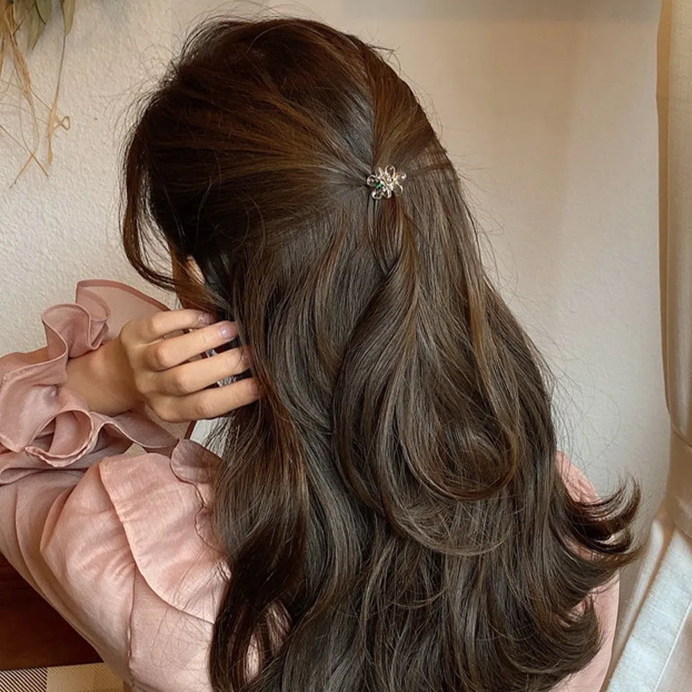 

Набор из 16 мини-заколок для волос: жемчужные цветочные зажимы для детей и женщин, легкие зажимы для повседневных и праздничных причесок