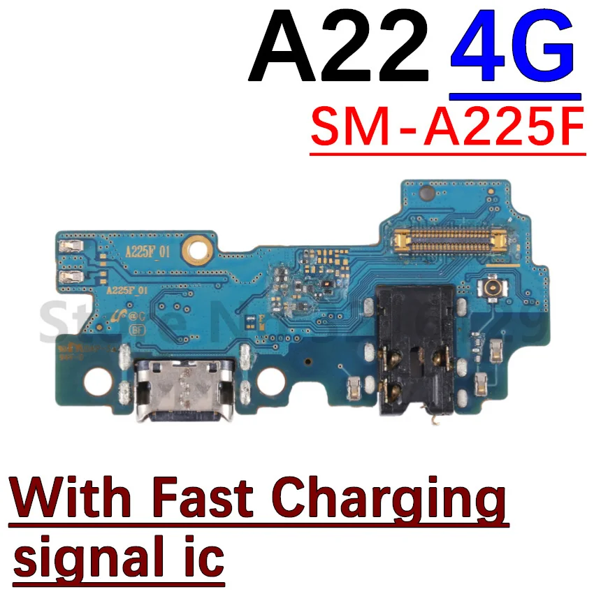 For Samsung Galaxy A22 4G/5G A02 A02s A12 A127 Dock Connector USB Charger Charging Port + Mainboard Main Mother Board Flex Cable