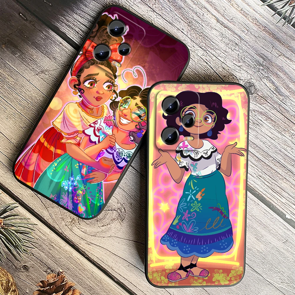 Disney Encanto Marrige Girls For Xiaomi Redmi Note 13 12 Turbo 11 11T 11E 11S 10 10S 9 8 8T Pro Plus 5G Black Back Phone Case