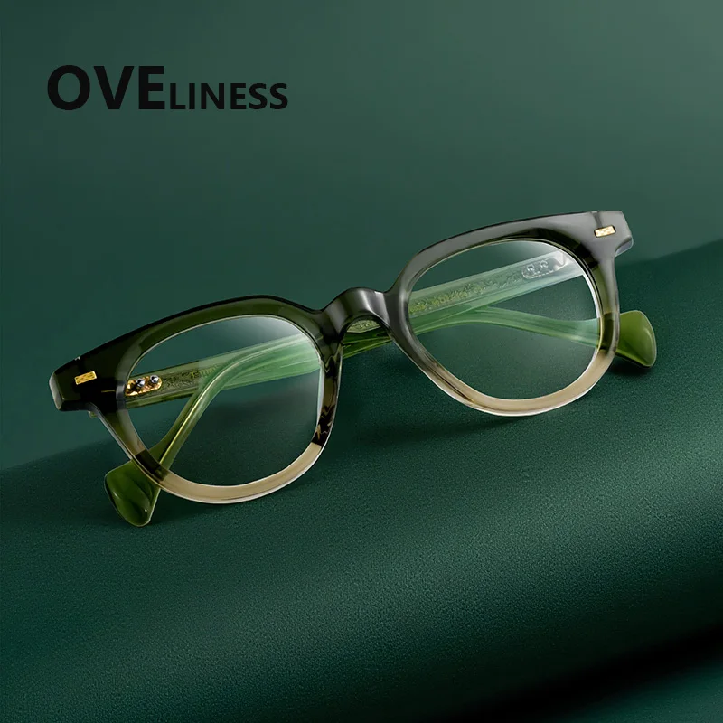 

2026 Acetate Glasses Frame for Men Women New Brand Design Vintage Retro Round Eyeglasses frames Spectacles Japanese male Eyewear